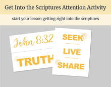 Load image into Gallery viewer, November Week 1 | LDS Young Women Lesson Helps | For Strength of Youth | Truth Will Make You Free | YW FSY Outline | November 1