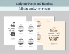 Load image into Gallery viewer, October 19-25 | LDS Youth Sunday School Outline | “Before I Formed Thee in the Belly I Knew Thee” | God Knows Me
