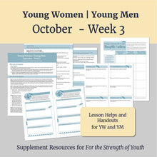 Load image into Gallery viewer, October Week 3 | LDS Young Women Lesson Helps | For Strength of Youth | Priesthood Keys | YW & YM FsY | October 18 | Law of Chastity
