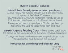 Load image into Gallery viewer, Come Follow Me AND Children and Youth FAMILY Bulletin Board - Old Testament 2026 | Come, Follow Me Helps for LDS Families and Youth