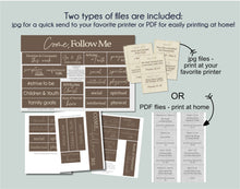 Load image into Gallery viewer, Come Follow Me AND Children and Youth FAMILY Bulletin Board - Old Testament 2026 | Come, Follow Me Helps for LDS Families and Youth