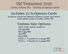 Load image into Gallery viewer, Come Follow Me 2026 - Old Testament Scripture Cards