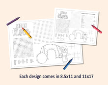 Load image into Gallery viewer, Printable Easter Activity Coloring Placemat for Christian Children