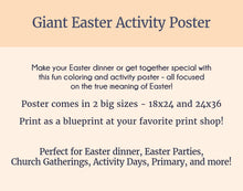 Load image into Gallery viewer, Huge POSTER Printable Easter Activity Coloring Page