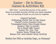 Load image into Gallery viewer, Easter Games and Activities Kit | He Is Risen Christ-centered Easter Fun