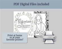 Load image into Gallery viewer, Rejoice in Christ | Young Women Coloring Pages, Philippians 4:4 | 2027 LDS Youth Theme