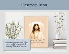 Load image into Gallery viewer, Rejoice in Christ | 2027 Youth Theme YW Printable Posters for LDS Young Women, Philippians 4:4