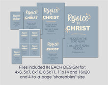 Load image into Gallery viewer, 2027 LDS Youth Theme Poster | Rejoice in Christ | Philippians 4:4 | Young Women Classroom Decor