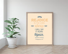 Load image into Gallery viewer, 2027 LDS Youth Theme Poster | Rejoice in Christ | Philippians 4:4 | Young Women Classroom Decor