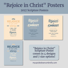 Load image into Gallery viewer, 2027 LDS Youth Theme Poster | Rejoice in Christ | Philippians 4:4 | Young Women Classroom Decor