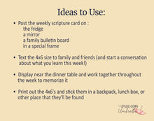 Load image into Gallery viewer, Book of Mormon 2024 Weekly Scripture Cards