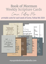 Load image into Gallery viewer, Book of Mormon 2024 Weekly Scripture Cards