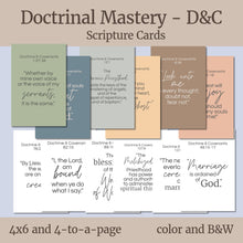 Load image into Gallery viewer, Seminary scripture study cards 4x6 , seminary study helps
LDS doctrinal mastery study helps, scripture cards for Doctrine and Covenants 2025 LDS Seminary students, Seminary classroom posters,