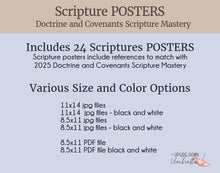 Load image into Gallery viewer, Doctrinal Mastery Scripture POSTERS - Doctrine and Covenants 2025