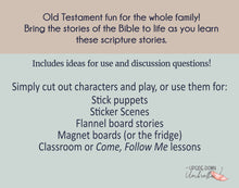 Load image into Gallery viewer, Old Testament Scripture Pals | Bible Story Cut Outs Playset (Set #1: Genesis 1-50)
