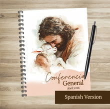 Load image into Gallery viewer, diario de conferencia general abril 2026 | Little Lamb *SPANISH* General Conference Journal April 2026 | Printable Notebook *DIGITAL*