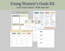 Load image into Gallery viewer, BUNDLE - YW and YM 2026 Youth Theme - Children and Youth Goals Kit " "Walk with Me"