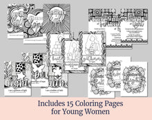 Load image into Gallery viewer, New YW Names Coloring Pages for LDS Young Women Classes