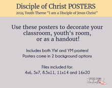 Load image into Gallery viewer, YW YM Poster 2024- "I Am a Disciple of Jesus Christ" | 3 Nephi 5:13