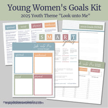 Load image into Gallery viewer, BUNDLE - YW and YM 2025 Youth Theme - Children and Youth Goals Kit " "Look unto Me in Every Thought"
