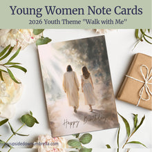 Load image into Gallery viewer, Young Women Walk with Me | YW Greeting Cards | 2026 LDS Youth Theme