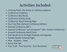 Load image into Gallery viewer, General Conference Activities Kit