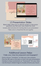 Load image into Gallery viewer, Temples, Houses of the Lord Dotting the Earth by Elder Neil L. Andersen April 2024 General Conference RS lesson outline, Relief Society lesson plan, slides, discussion questions and handouts