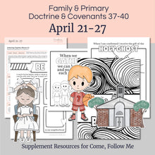 Load image into Gallery viewer, LDS Primary lesson helps for primary teachers for Come, Follow Me
April 21-27
"If Ye Are Not One Ye Are Not Mine"
Doctrine and Covenants 37-40
Come, Follow Me supplemental resources for HOME and PRIMARY