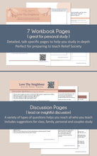 Load image into Gallery viewer, Relief Society study guide, lesson plan, Love Thy Neighbour - Elder Ian S. Ardern - Relief Society Lesson Helps and Study Guide, October 2023 General Conference