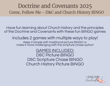 Load image into Gallery viewer, Doctrine and Covenants | Church History BINGO