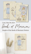 Load image into Gallery viewer, come follow me2 024 Book of Mormon heroes activity, people of the book of mormon posters, about people in the book of mormon