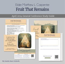 Load image into Gallery viewer, RS lesson outline, Lesson plan for Relief Society Teachers Fruit that remains by Elder Matthew L. Carpenter April 2024 General Conference