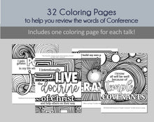 Load image into Gallery viewer, coloring pages for YW camp, FHE, family study time, General Conference April 2024 Activities