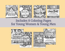 Load image into Gallery viewer, LDS adult coloring pages for 2024 LDS youth theme - I am a Disciple of Jesus Christ