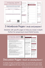 Load image into Gallery viewer, RS lesson outline for April 2023 "Just Keep Going - with Faith" by Elder Carl B. Cook