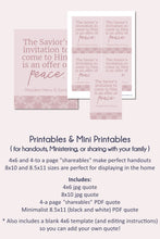 Load image into Gallery viewer, April 2023 General Conference quote printables -Finding Personal Peace by President Henry B. Eyring - Relief Society Lesson plans