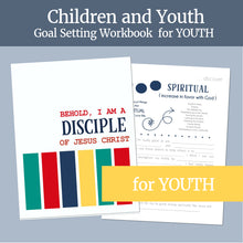 Load image into Gallery viewer, Chidren and youth workbook and goal setting helps for LDS youth - I am a disciple of Jesus Christ 2024