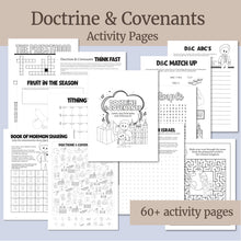 Load image into Gallery viewer, 60+ pages of activities related to the events of the LDS Church Restoration and the Pioneer journey to the west. Activities include I Spy Think Fast Game
Dots Game Tic-Tac-Toe Hangman
Dice Graph Game Connect Four
Coloring Pages Crosswords
Mazes Word Searches
Use these for:
Primary Activities
Come, Follow Me
Primary Lessons
Family Home Evening / FHE
General Conference
Valiant activities