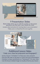 Load image into Gallery viewer, April 2024 General Conference Lesson Outline and artwork for Be Still and KNow that I Am God by David A. Bednar