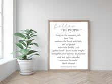 Load image into Gallery viewer, home decor for LDS families, follow the prophet printable poster let god prevail, make time for the lord, think celestial