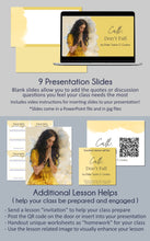 Load image into Gallery viewer, RS lesson outline and lesson plan for the talk"Call, Don't Fall" by Elder Taylor G. Godo from the April 2024 General Conference , Slides and lesson helps