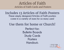 Load image into Gallery viewer, Articles of Faith Cards and Posters - Gray Farmhouse