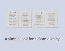 Load image into Gallery viewer, Articles of Faith Cards and Posters - Gray Farmhouse