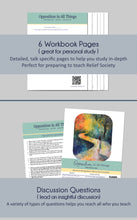 Load image into Gallery viewer, study guide, lesson outline, printables, handouts, slides, and lesson helps for Relief Society teachers - opposition in all things by elder mathais held - april 2024 General Conference Relief Society Lesson