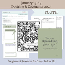 Load image into Gallery viewer, Ready to move past blank stares? Get your youth EXCITED about the Doctrine and Covenants with engaging, relatable lessons.
January 13-19
"I Saw a Pillar of Light"
JSH 1:1-26
Come, Follow Me supplemental resources for YOUTH