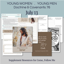 Load image into Gallery viewer, July BuNDLE Lesson Helps for Home and Church | Youth Come, Follow Me 2025 | 4 Weeks of Lesson Helps for LDS Youth - YW YM - Bundle Savings!