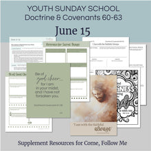 Load image into Gallery viewer, June BuNDLE Lesson Helps for Home and Church | Youth Come, Follow Me 2025 | 5 Weeks of Lesson Helps for LDS Youth - YW YM - Bundle Savings!