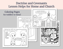 Load image into Gallery viewer, May 12-18 Lesson Outline Plan for Primary Come, Follow Me 2025 | D&C 46-48 "Seek Ye Earnestly the Best Gifts" | Coloring and Activity Pages