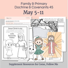 Load image into Gallery viewer, May 5-11 Lesson Helps for Home, Church | Primary Come, Follow Me 2025 | D&C 45 "The Promises... Fulfilled" | Coloring and Activity Pages - Lesson helps for LDS primary teachers for Come Follow Me 2025 Family scripture study, come follow me for families, FHE lesson outline, primary lesson outline, primary coloring pages, nursery coloring pages, primary activities, activity pages, scripture games, lesson ideas for come follow me, primary children lesson plan, family home evening