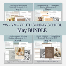 Load image into Gallery viewer, May BuNDLE Lesson Helps for Home and Church | Youth Come, Follow Me 2025 | 4 Weeks of Lesson Helps for LDS Youth - YW YM (4th Week Free!) LDS Youth Sunday School lesson outline, youth lesson plan for young women, young men, aaronic priesthood lesson outline, lesson helps for young women leaders, teaching young women lesson, lesson helps for LDS youth,